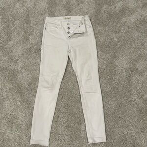 Madewell 9”mid-rise skinny  white jean size 26